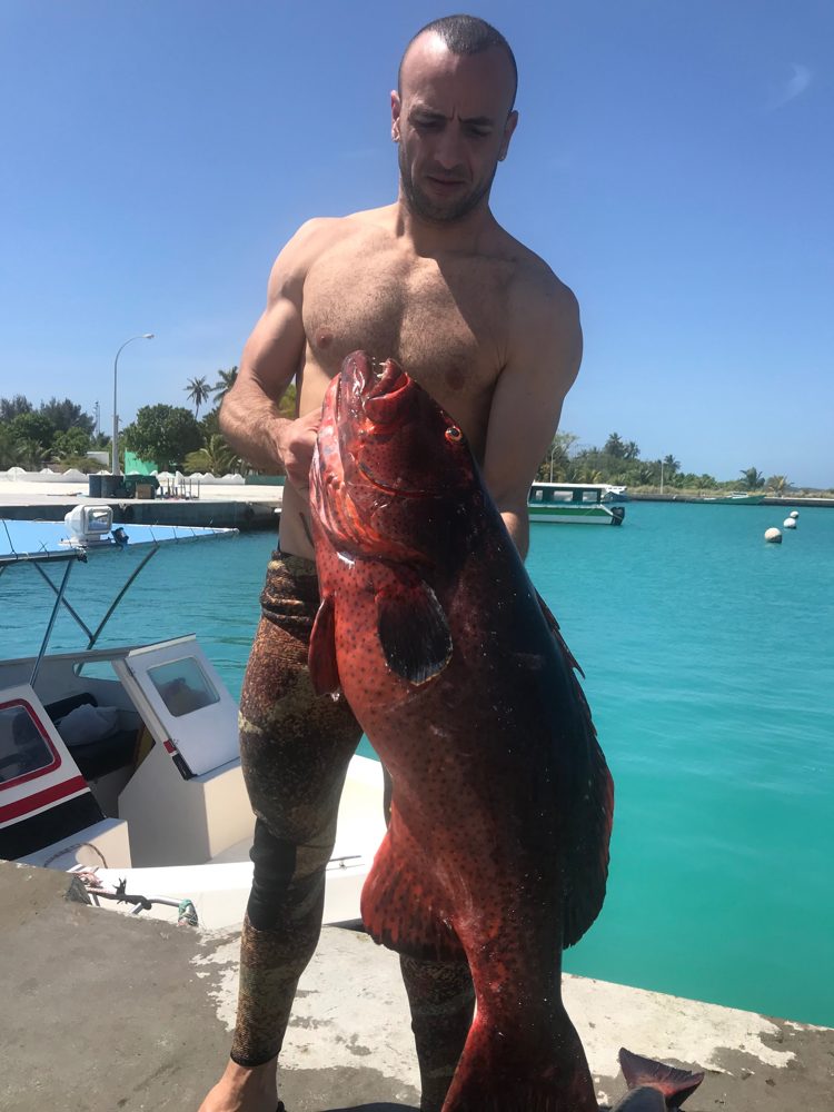 Spearfishing, Goidhoo, Maldives