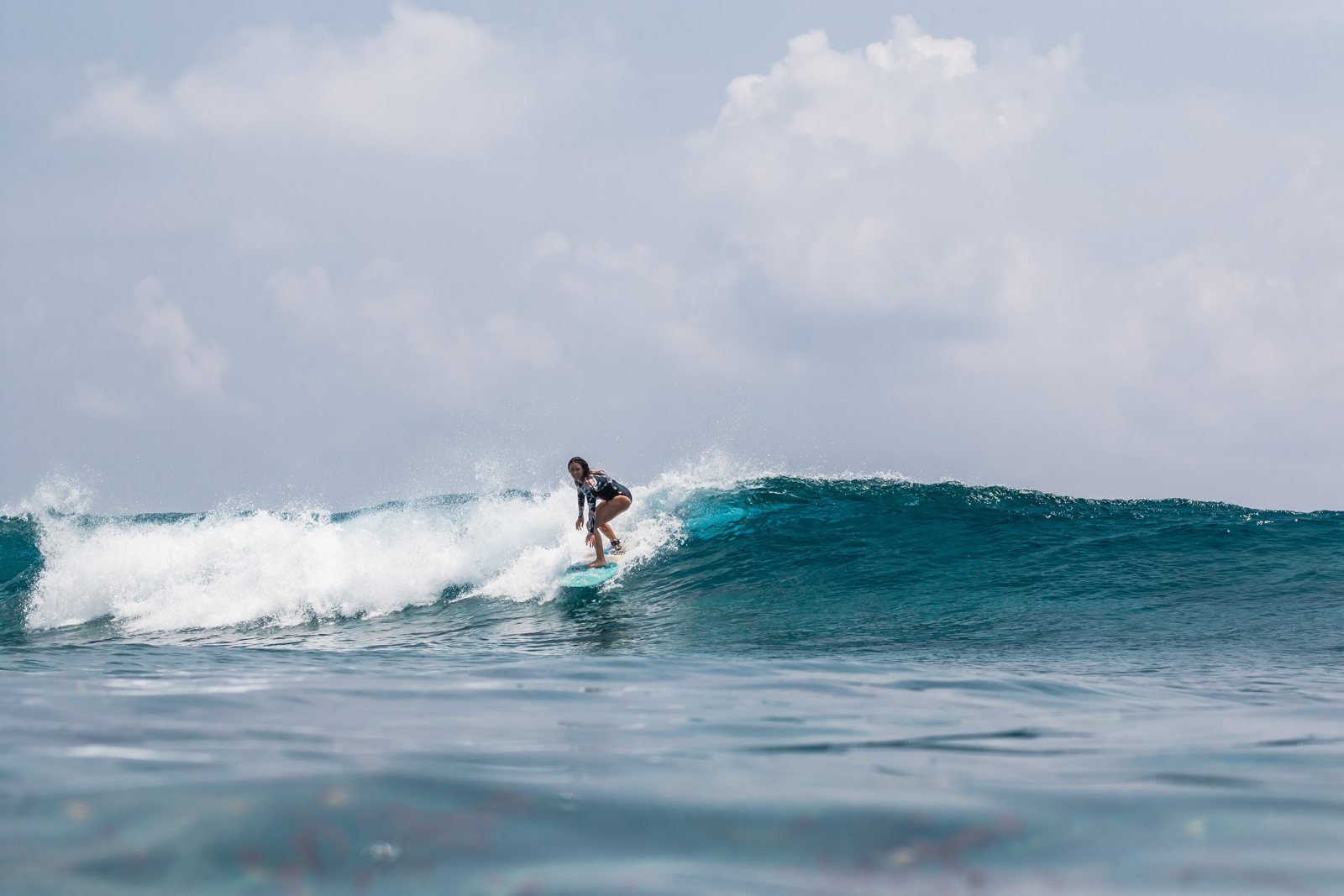 Surfing, Goidhoo, Maldives
