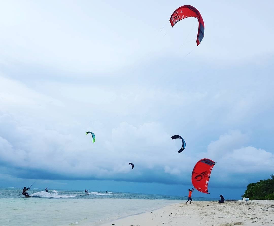 Kiteboarding, Goidhoo, Maldives